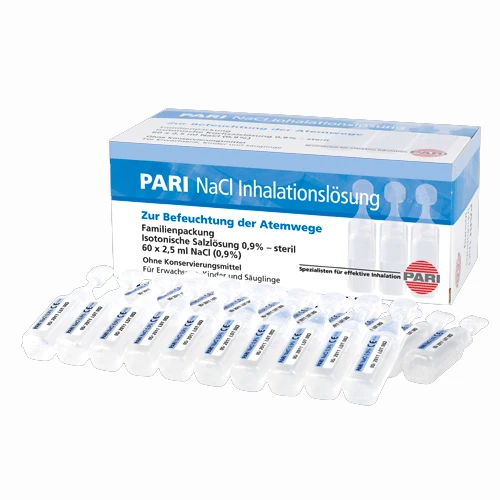 PARI NaCl-Inhalationslösungen 60 Ampullen Zur Befeuchtung Der Atemwege (60 X 2,5ml) 4 PARI NaCl-Inhalationslösungen 60 Ampullen Zur Befeuchtung Der Atemwege (60 X 2,5ml) – Bild 2
