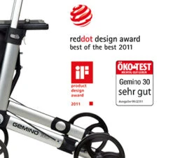 Sunrise Medical Gemino 30 Walker UAL, Rollator Mit Unterarmauflagen, Leichtgewicht, Personengröße 150-200cm, Bis 150 Kg Belastbar -Coloplast Verkaufsgeschäft 100 test sehrgut Gemino rollator