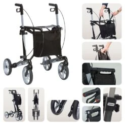 Russka Vital Carbon 62 Rollator, Faltbar, Nur 5,88 Kg, Bis 150 Kg, Der Super Leichtgewichtsrollator Aus Der Vital Testsieger Edition -Coloplast Verkaufsgeschäft 11448600 composing 1