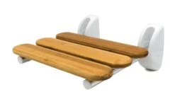 RIDDER Duschklappsitz / Duschsitz Pro Mit Holzoptik Sitzfläche Bis 130 Kg, Sehr Platzsparend