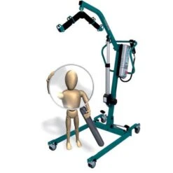 AKS Foldy Mini, Patientenlifter, Aufstehhilfe, Bis 150 Kg, Für Kleine Räume, Wendiger Hebelifter