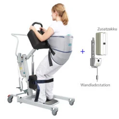 AKS Torneo II Aufstehhilfe, Aktivlifter, Set Mit Wandladestation Und Zusatz-Wechselakku