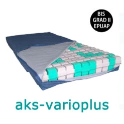 AKS Varioplus Würfelmatratze, Antidekubitus, Weichlagerung Schaumstoffmatratze, Bis Grad II, Mit Inko-Air-Bezug, 40-120kg