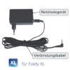 AKS Ladegerät Für AKS Patientenlifter (nur XL) (Foldy XL/Clino XL/Dualo XL/Goliath XXL) Original Netzladegerät Inkl. Verbindungskabel -Coloplast Verkaufsgeschäft ALS Lade XL