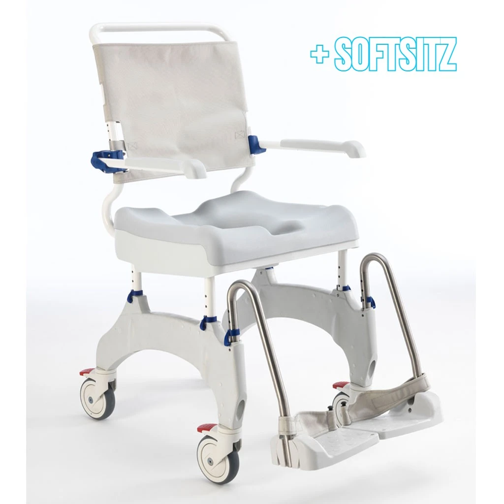 Aquatec Ocean Ergo-5 Dusch- Und Toilettenrollstuhl, 5" Räder Inkl. Feststeller, Schiebeversion, Inkl. Toilettentopf, Inkl. Softsitz, Bis 150kg 3 Aquatec Ocean Ergo-5 Dusch- Und Toilettenrollstuhl, 5" Räder Inkl. Feststeller, Schiebeversion, Inkl. Toilettentopf, Inkl. Softsitz, Bis 150kg