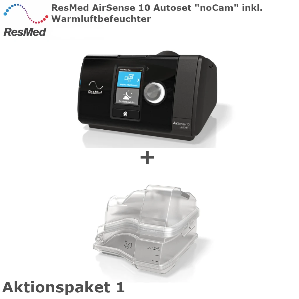 Resmed AirSense 10 AutoSet Schlafapnoetherapiegerät (inkl. HumidAir Warmluftbefeuchter) - Aktionspaket 1 3 Resmed AirSense 10 AutoSet Schlafapnoetherapiegerät (inkl. HumidAir Warmluftbefeuchter) - Aktionspaket 1