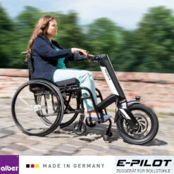 Alber E-Pilot, 15 Km/h Inklusive Küschall Compact Aktivrollstuhl Montierbar, Inkl. TÜV Abnahme, Elektrisches Rollstuhlbike Mit Rollstuhl -Coloplast Verkaufsgeschäft Alber E Pilot 01