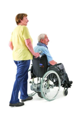 Alber Viamobil V25 Elektrische Schiebehilfe, Inkl. Action3 NG Premium-Leichtgewicht-Rollstuhl, Fertig Montiert, Bis 125kg Belastbar -Coloplast Verkaufsgeschäft Alber Viamobil V25 01