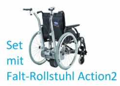 Alber Viamobil V25 Elektrische Schiebehilfe, Inkl. Action2 NG Leichtgewicht-Rollstuhl, SB48, Fertig Montiert, Bis 125kg Belastbar