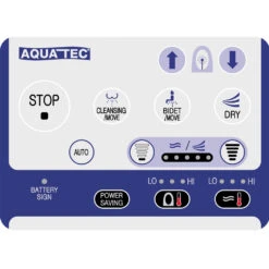Aquatec Pure Bidet V2, WC-Aufsatz Mit Wascheinrichtung Mit Reinigungsdüse Und Warmluftrockner, Licht, Beheizbare Sitzfläche, Elektrischer Spül-Toilettensitz -Coloplast Verkaufsgeschäft Aquatec PureBidet 1805