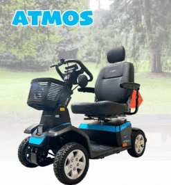 Pride ATMOS Elektromobil, 15 Km/h, 13" Luft-Bereifung + Neues Federungssystem Vorne + Hinten, Bis 160kg -Coloplast Verkaufsgeschäft Atmos Scooter 1