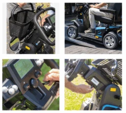 Pride ATMOS Elektromobil, 15 Km/h, 13" Luft-Bereifung + Neues Federungssystem Vorne + Hinten, Bis 160kg -Coloplast Verkaufsgeschäft Atmos Scooter 2