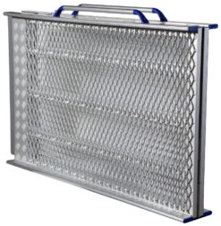 Feal BGR Allzweckrampe VR16, Klappbar, Länge 160cm (85cm Geklappt), Bis Zu 400kg, Innenbreite 82cm, Vollrampe Aus Extra Stabilem Streckmetall, Gewicht 18kg, Mit Griffen Und Sicherheitsverriegelung -Coloplast Verkaufsgeschäft BGR Rampe klappbar