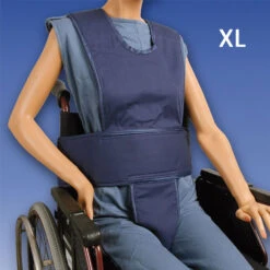 Biocare Komplett Klett, XL Blau, Sicherungssystem Für Hüfte, Oberkörper & Becken, Patientensicherungsystem Im Rollstuhl