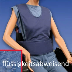 Biocare Standard Klett, Flüssigkeitsabweisend Blau, Sicherungssystem Für Hüfte Und Oberkörper, Patienten-Gurt Rollstuhl