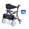 Bescomed Spring XL-L Grau Leichtgewicht-Rollator, Mit Justierbaren Spiralfedern, Rückengurt Gepolstert, Sitzhöhe 60cm, Griffe 93-104cm, Bis 240kg -Coloplast Verkaufsgeschäft Bes Spring XL L