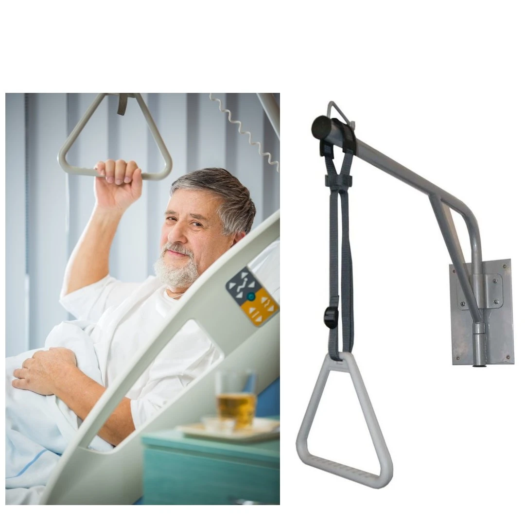 Bettgalgen Zur Wandmontage, Bettaufrichter (inkl. Wandplatte, Ohne Befestigungsmaterial), Ausleger Ca. 73cm, Beidseitig Schwenkbar, Griff Höhenverstellbar, Bis 100kg Belastbar 3 Bettgalgen Zur Wandmontage, Bettaufrichter (inkl. Wandplatte, Ohne Befestigungsmaterial), Ausleger Ca. 73cm, Beidseitig Schwenkbar, Griff Höhenverstellbar, Bis 100kg Belastbar