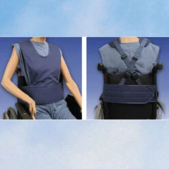 Biocare Standard Klett, Flüssigkeitsabweisend Blau, Sicherungssystem Für Hüfte Und Oberkörper, Patienten-Gurt Rollstuhl -Coloplast Verkaufsgeschäft Biocare Gurt 5150 KT 1