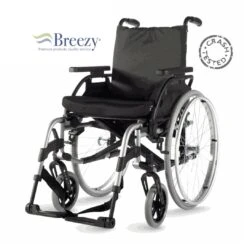 Sunrise Medical Breezy BasiX 2 Leichtgewicht-Rollstuhl, Alu-Faltrollstuhl, Bis 125 Kg