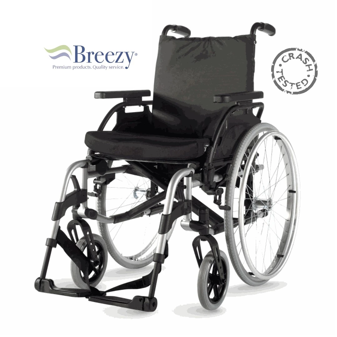 Sunrise Medical Breezy BasiX 2 Leichtgewicht-Rollstuhl, Alu-Faltrollstuhl, Bis 125 Kg 3 Sunrise Medical Breezy BasiX 2 Leichtgewicht-Rollstuhl, Alu-Faltrollstuhl, Bis 125 Kg