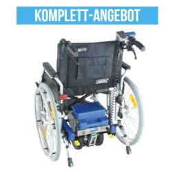 Click & Go Compact II (HMV) Schiebehilfe Komplett Inkl. Leichtgewichtsrollstuhl Moly Eco, Fahr- Und Bremssteuerung, 12Ah Akkus, Steuerung Begleitperson, Bis 125kg