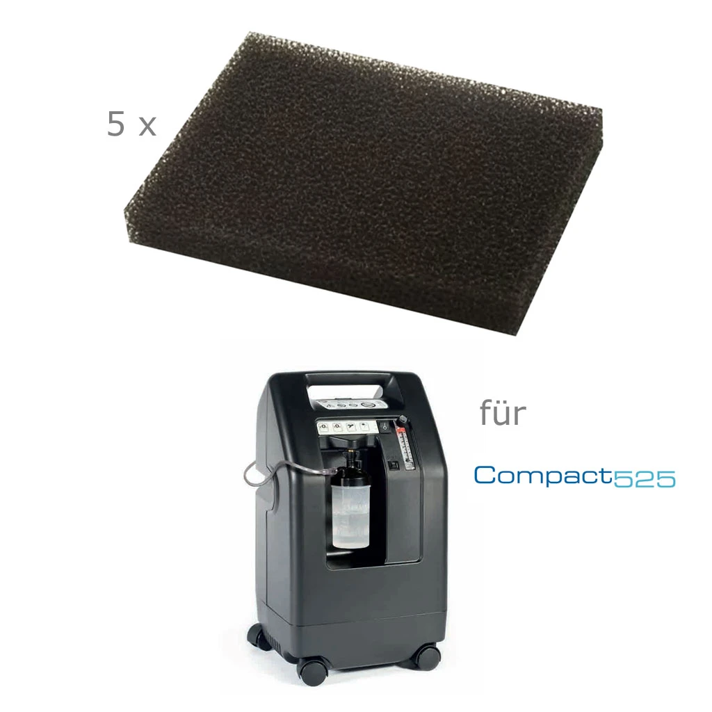 Grobstaubfilter AEROvent Foam Für DeVilbiss Compact 525KS Sauerstoffkonzentrator, P=5 3 Grobstaubfilter AEROvent Foam Für DeVilbiss Compact 525KS Sauerstoffkonzentrator, P=5