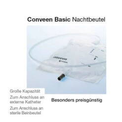 Coloplast Conveen Basic Nachtbeutel Packungseinheit: 10 Stück, 100 Cm Schlauch