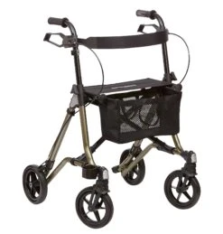 Dietz TAiMA M GT Leichtgewicht-Rollator Faltbar Und Stabil Nur 5,5 Kg, Neue Modellserie Grün Metallic, Mit Einkaufsnetz, Rückenbügel, Gehstockhalter, Reflektoren Und Lenkungsdämpfern, Bis 150 Kg -Coloplast Verkaufsgeschäft DIETZ Bild TAiMA MGT 2017 Front 493948 1