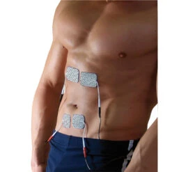 TENS-EMS-Massage Kombi Gerät TENS250, Elektrostimulation, 2 Kanal, 6 Direktbuttons, Inkl. Clip, 2 Pack Klebeelektroden 40x40 (8 Stück) -Coloplast Verkaufsgeschäft DIT Elektroden Bauch