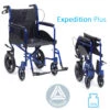 Drive Expedition Plus Transportrollstuhl, Der Ideale Reisebegleiter, Im Freien Oder Zu Hause, Begleiterbremse, Beckengurt, Nur 12kg, Bis 130kg Belastbar; Sitzbreite 42 Cm -Coloplast Verkaufsgeschäft DRI Expedition Plus n19