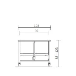 Burmeier Pflegebett Dali V2 Holz Mit Kabelbedienung, 24V-Sicherheits-Technik, Mit Holzumrandung, Holz-Liegefläche 4-geteilt, Bis 185kg Arbeitslast -Coloplast Verkaufsgeschäft Dali Bett Masse2