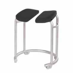 Saljol Duschhocker Mit Keilsitz, Grau (Stahl Pulverbeschichtet) Oder In Silber (Edelstahl Elektropoliert) Bis 150kg