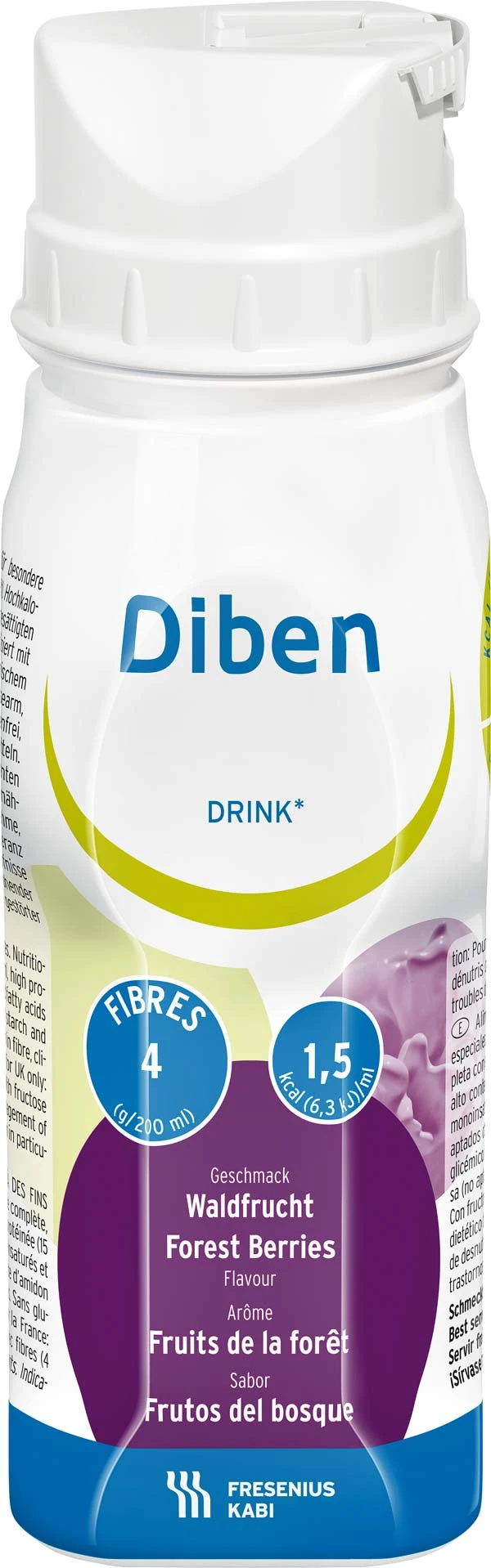 Fresenius Diben Drink Waldfrucht, 1.5kcal/ml, 24x200ml 3 Fresenius Diben Drink Waldfrucht, 1.5kcal/ml, 24x200ml
