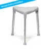 Etac Edge Duschhocker, Höhenverstellbar, Dreieckige Form, Platzsparend, Grau, Bis 130 Kg -Coloplast Verkaufsgeschäft Duschhocker Edge grau Fertig