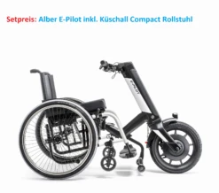 Alber E-Pilot, 15 Km/h Inklusive Küschall Compact Aktivrollstuhl Montierbar, Inkl. TÜV Abnahme, Elektrisches Rollstuhlbike Mit Rollstuhl -Coloplast Verkaufsgeschäft EPilot Set Kueschall Compact