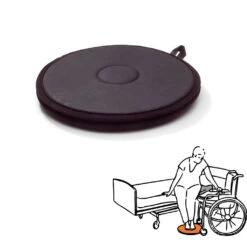 Etac PediTurn Drehscheibe, Drehteller ø 40 Cm, Verhindert Das Überdrehen Der Gelenke, Mit Einem Weichen Kissen, Auch Für Benutzer Die Keine Schuhe Tragen, Bis 150kg Belastbar (Modell 2020)