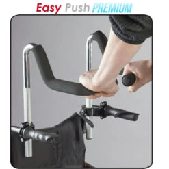 Schiebegrifferhöhung Easy Push Premium Von Rolko, Universal Höhenverstellbare Schiebegriffverlängerung EasyPush SGE-2 Für Rollstühle (Paar)