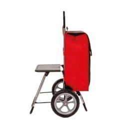 Einkaufshilfe Mit Sitz Und Kühlfach, Shopper Einkaufstrolley, 65L (55 Tasche + 10 Kühlfach), Belastbar 50kg, Gewicht 4,2kg -Coloplast Verkaufsgeschäft Einkaufshilfe mit Sitz und Kuehlfach 2