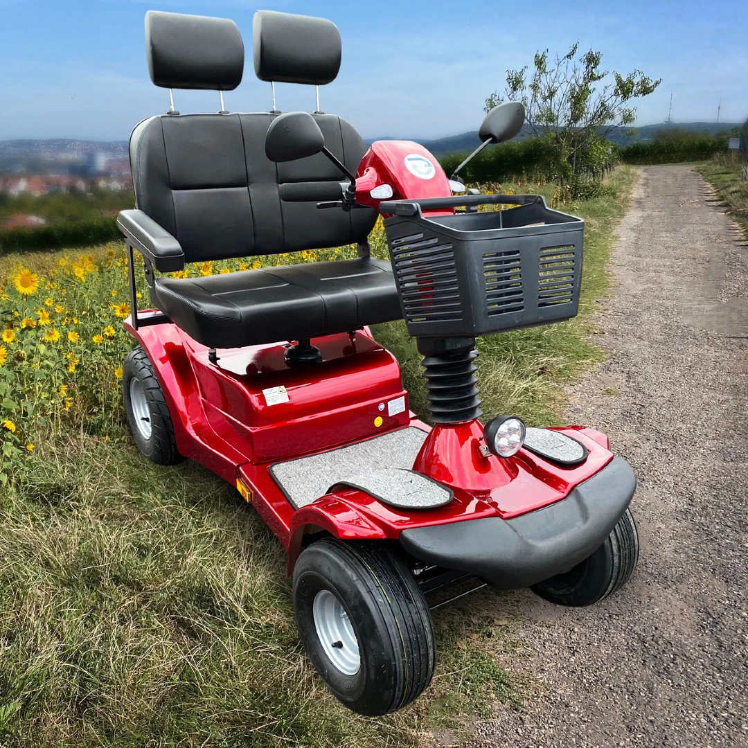 Elektromobil Mit Doppelsitz, 15 Km/h, Scooter Mit XXL-Sitz, TÜV, Seniorenmobil Bis 196kg Personengewicht 5 Elektromobil Mit Doppelsitz, 15 Km/h, Scooter Mit XXL-Sitz, TÜV, Seniorenmobil Bis 196kg Personengewicht – Bild 3