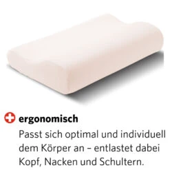 Elsa Nackenkissen, Der Klassiker Aus Der Schweiz, Anatomisch Geformtes Stützkissen Komplett Waschbar, Elsa Hygiene-Mineralschaum -Coloplast Verkaufsgeschäft Elsa Klassiker Ergo