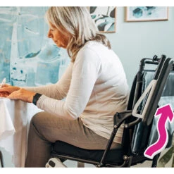 NEU: Ergoflix Mi2 Indoor, Elektrischer, Faltbarer Rollstuhl, Bis 120kg, SB 40, Mit 8" + 7"-Rädern, Inkl. Sitzkissen 10cm, Inkl. 1x Akku (Nachfolger Des Ergoflix M) -Coloplast Verkaufsgeschäft Ergoflix Mi2 Elektrorollstuhl Armlehnen