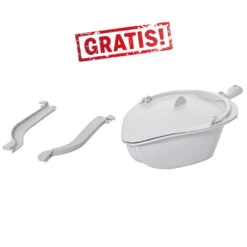 AKTION = Etac Clean 5" (M) Schiebe Dusch- Und Toilettenstuhl Aktionsset Inkl. Halterung Und Becken, 2 Arretierbare Räder, Weiss, SH49 -Coloplast Verkaufsgeschäft Etacclean Gratis