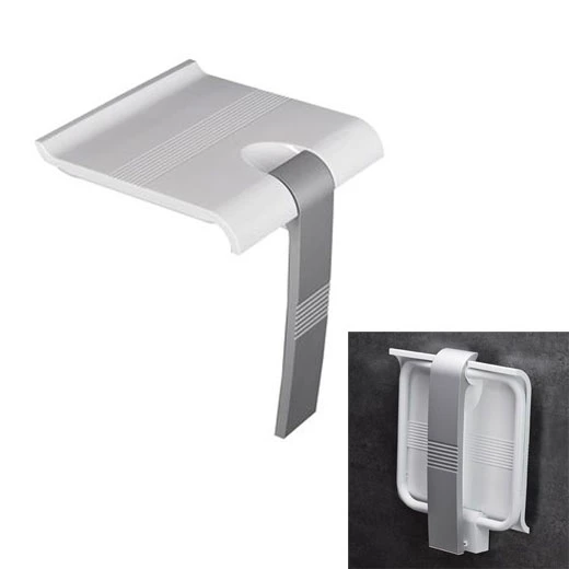 FRELU Duschklappsitz Duschsitz Mit Ausklappbarer Stütze Edelstahl, Fallsicherung, Bis 150 Kg Belastbar 3 FRELU Duschklappsitz Duschsitz Mit Ausklappbarer Stütze Edelstahl, Fallsicherung, Bis 150 Kg Belastbar