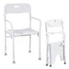 Faltbarer Duschstuhl, Mit Armlehnen Und Rückenlehne, Aluminium, Bis 120kg Belastbar -Coloplast Verkaufsgeschäft Faltbarer Aluminium Duschstuhl jpg 0