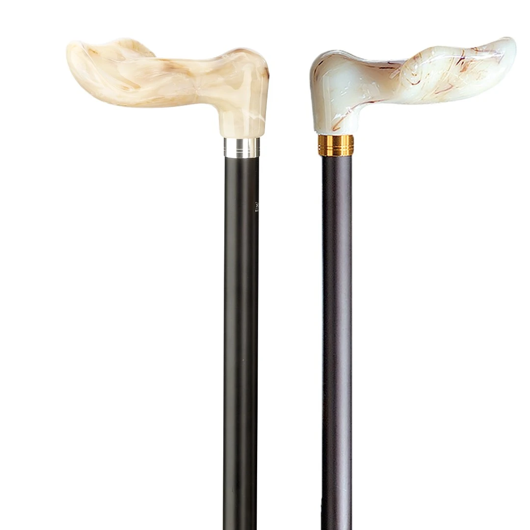 Fischerstock Marmoriert Aus Leichtmetall Von Stock-Sauer, Mit Anatomischem Handgriff (FISCHER-Griff), Verstellbar 75-100cm 3 Fischerstock Marmoriert Aus Leichtmetall Von Stock-Sauer, Mit Anatomischem Handgriff (FISCHER-Griff), Verstellbar 75-100cm
