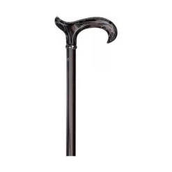 Gehstock Perlmutt Step-Derby, Café/creme, Alu Höhenverstellbar, Derbygriff Aus Acryl, Bronze