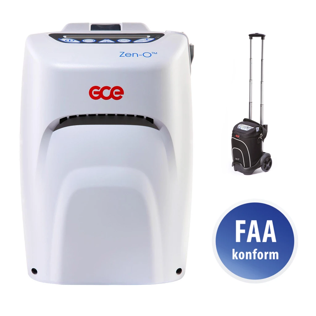 GCE ZEN-O (1 X Akku) Mobiler Sauerstoffkonzentrator, Mit Atemzugflow- Und Konstantflow Bis Zu 2 L/min., Komplettset Mit Tasche, Caddy, 1x12V Zellenakku, Netzkabel, 12V Adapter 3 GCE ZEN-O (1 X Akku) Mobiler Sauerstoffkonzentrator, Mit Atemzugflow- Und Konstantflow Bis Zu 2 L/min., Komplettset Mit Tasche, Caddy, 1x12V Zellenakku, Netzkabel, 12V Adapter