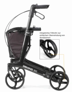Gemino 30 Carbon Rollator, Nur 5,6 Kg Und Bis 150kg Belastbar, Extra Leichter Premium-Carbon-Rollator Körpergröße 150-200cm -Coloplast Verkaufsgeschäft Gemino 30 Carbon v1 jpg