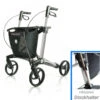 Sunrise Medical Rollator Gemino 30 Titanium Inklusive Stockhalter, Leichtgewicht-Rollator, Spar-Set Gehwagen -Coloplast Verkaufsgeschäft Gemino 30 Stockhalter Set