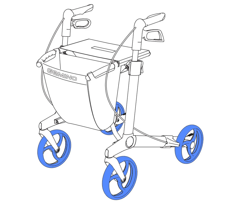 Sunrise Medical Gemino Kompletträder, Ersatzräder Mit Felge (Paar) Original Rollator Rad Gemino 30 /20, Wahlweise Vorderräder Oder Hinterräder 3 Sunrise Medical Gemino Kompletträder, Ersatzräder Mit Felge (Paar) Original Rollator Rad Gemino 30 /20, Wahlweise Vorderräder Oder Hinterräder